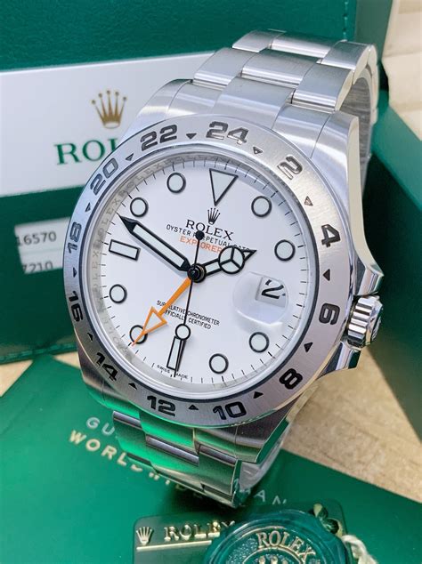 rolex explorer 2 white face|rolex explorer 2 42mm white.